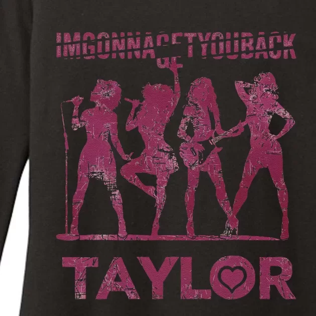 Taylor First Name I Love Taylor Im Gonna Get You Back Groovy 80s Womens CVC Long Sleeve Shirt