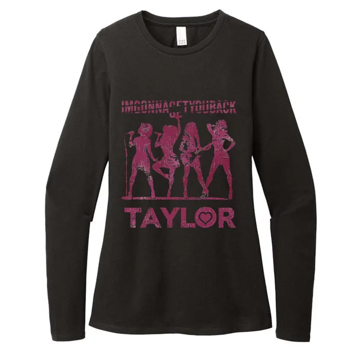 Taylor First Name I Love Taylor Im Gonna Get You Back Groovy 80s Womens CVC Long Sleeve Shirt