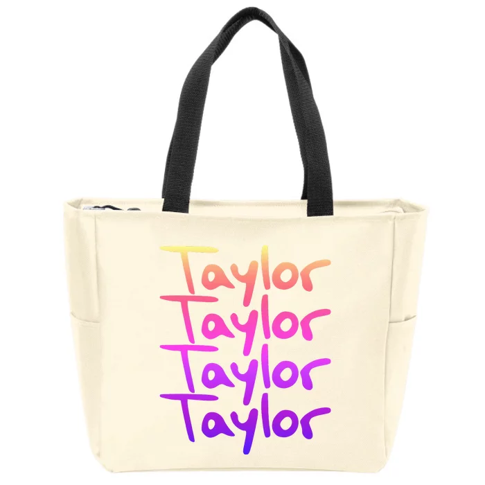 T.aylor First Named Baby funny Birthday Zip Tote Bag