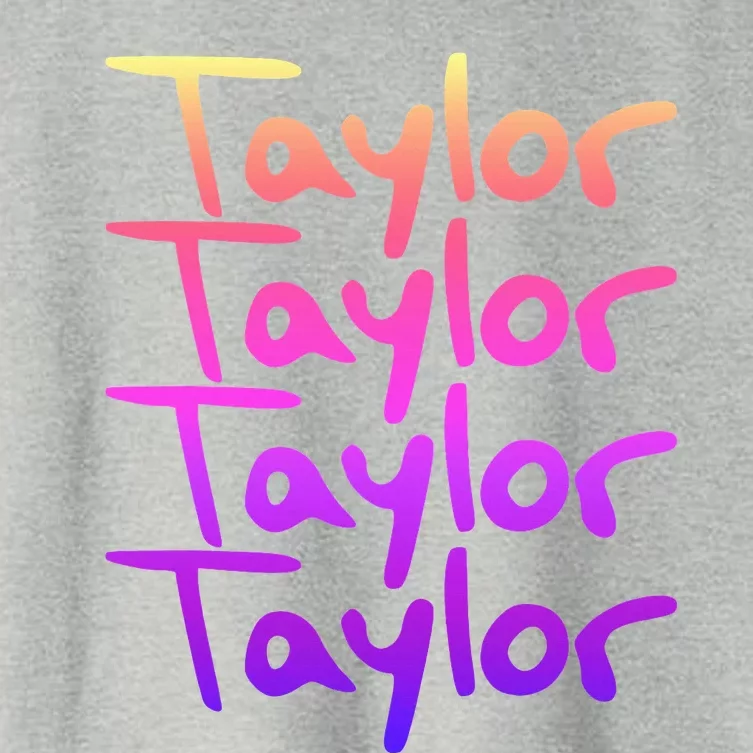 T.aylor First Named Baby funny Birthday Women's Crop Top Tee