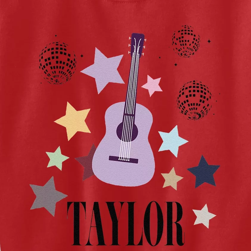 Taylor First Name Personalized Groovy Birthday Kids Sweatshirt