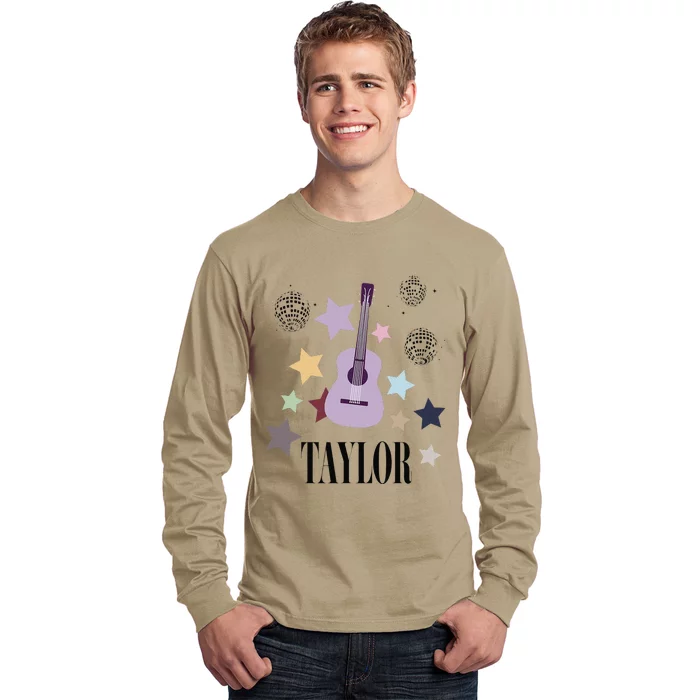 Taylor First Name Personalized Groovy Birthday Long Sleeve Shirt