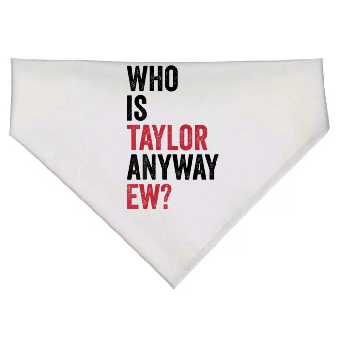 Taylor First Name Who Is Taylor Anyway Ew Girl Groovy 80S USA-Made Doggie Bandana