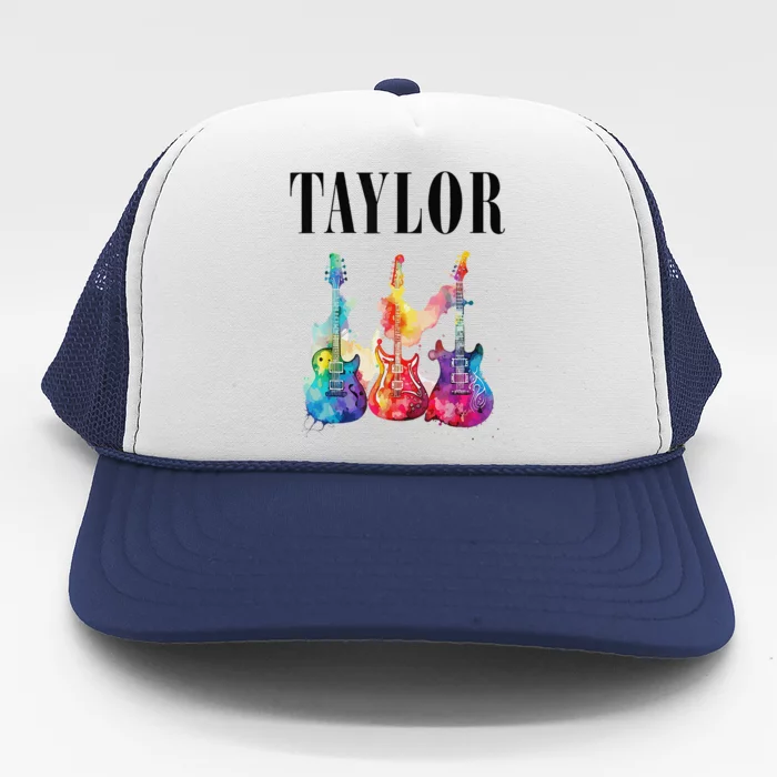 Taylor First Name Personalized Groovy 80s 90s Trucker Hat