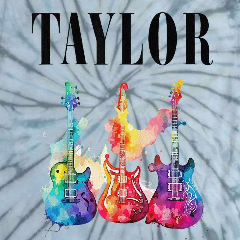 Taylor First Name Personalized Groovy 80s 90s Tie-Dye T-Shirt