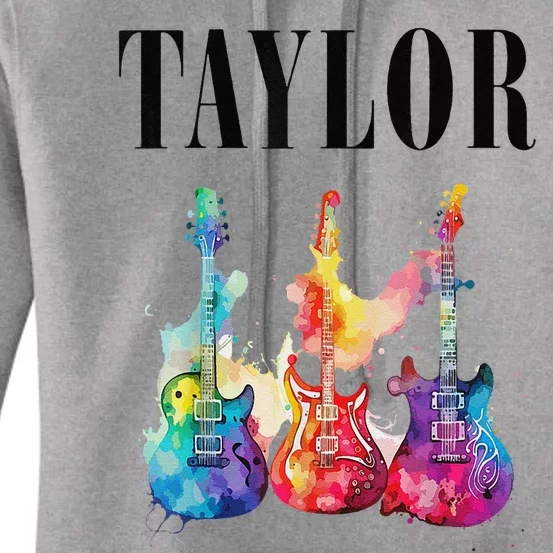 Taylor First Name Personalized Groovy 80s 90s Women's Pullover Hoodie