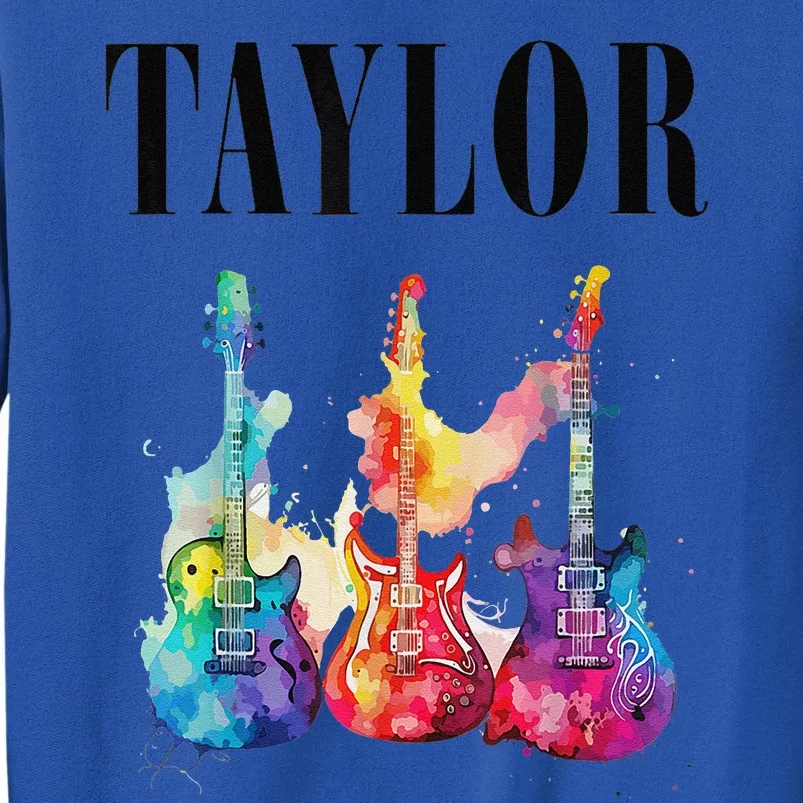 Taylor First Name Personalized Groovy 80s 90s Tall Sweatshirt