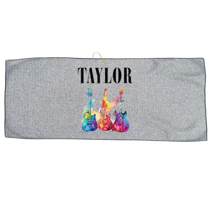 Taylor First Name Personalized Groovy 80s 90s Large Microfiber Waffle Golf Towel