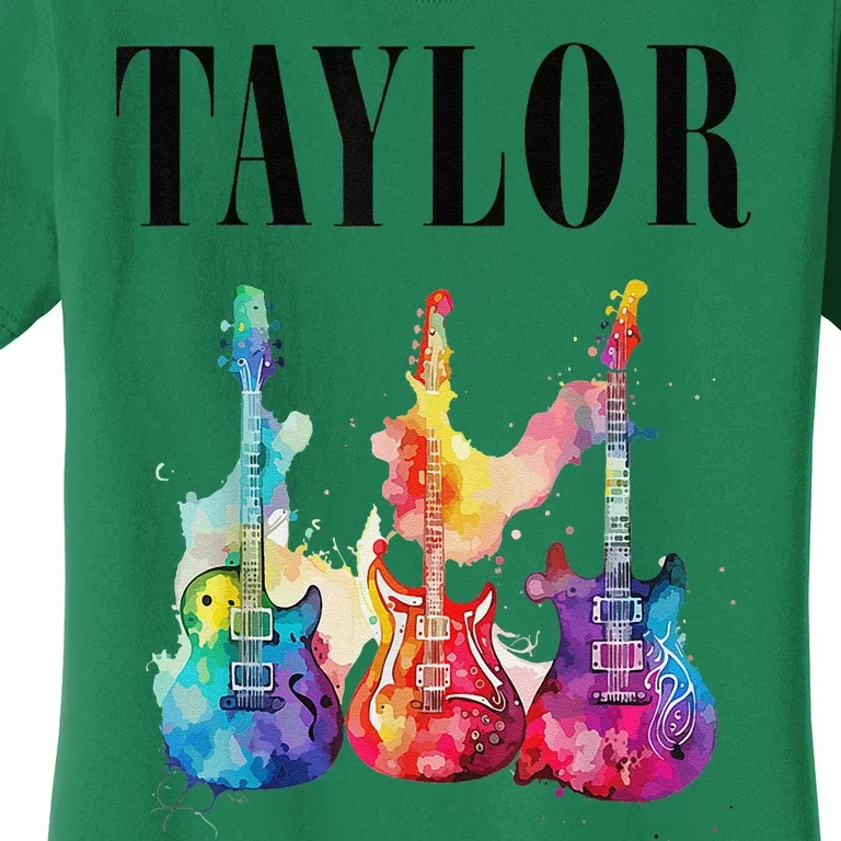 Taylor First Name Personalized Groovy 80s 90s Women's T-Shirt