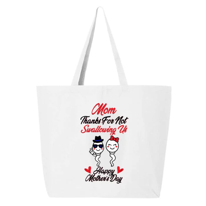 Thanks For Not Swallowing Us Happy MotherS Day 25L Jumbo Tote