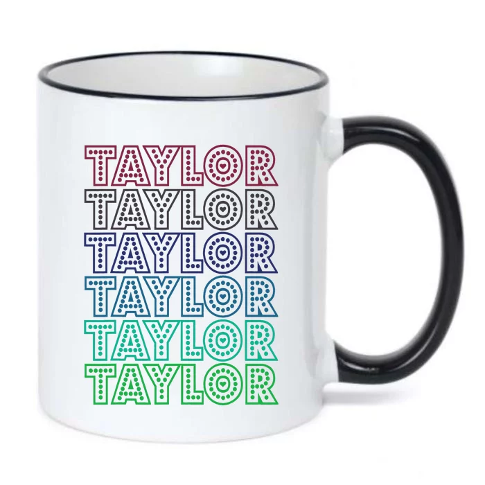 Taylor First Name I Love Taylor Black Color Changing Mug