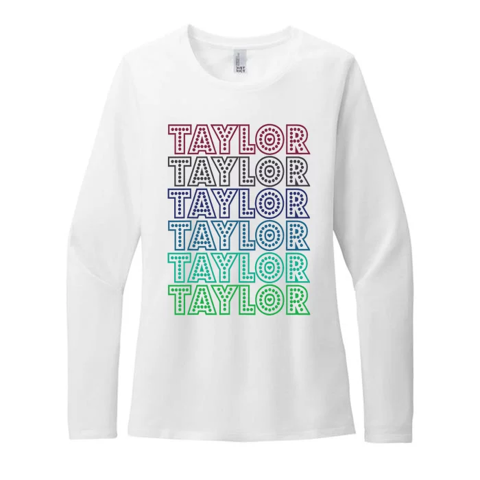 Taylor First Name I Love Taylor Womens CVC Long Sleeve Shirt