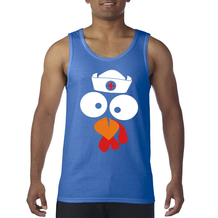 Turkey Face Nurse Gift For Nurse Doctor Thanksgiving Day Gift Tank Top