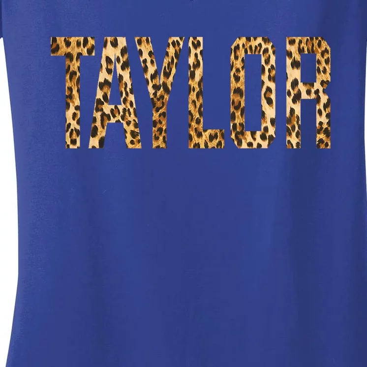 TAYLOR First Name Personalized retro TAYLOR name Women's V-Neck T-Shirt