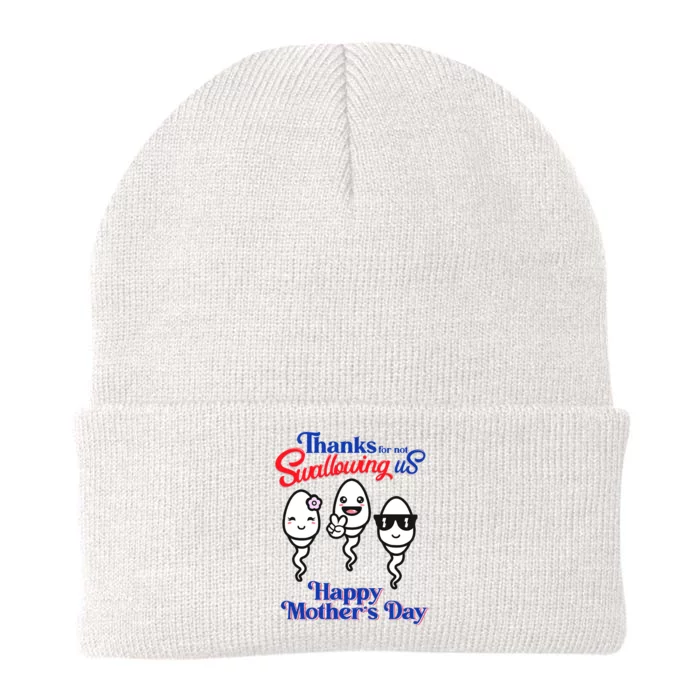 Thanks For Not Swallowing Us Happy Mothers Day Fathers Day Knit Cap Winter Beanie