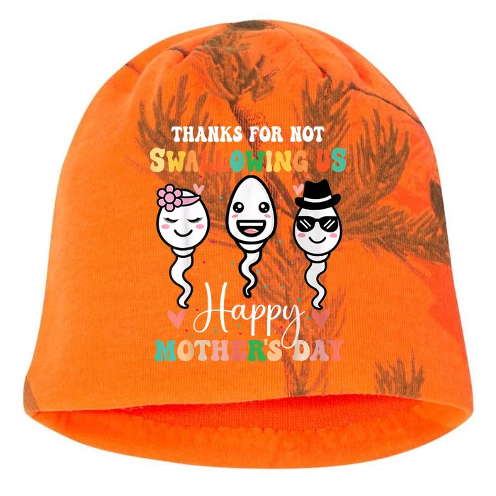 Thanks For Not Swallowing Us Happy Mother's Day For Mother Kati - Camo Knit Beanie