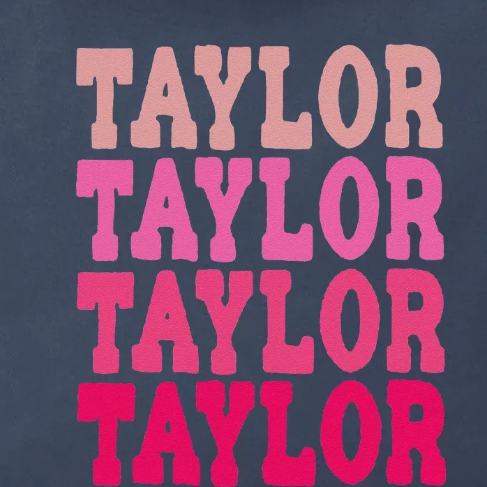 Taylor First Name Personalized Birthday Zip Tote Bag