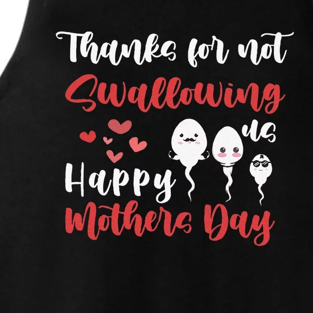 Thanks For Not Swallowing Us Happy Mothers Day Fathers Day Funny Ladies Tri-Blend Wicking Tank