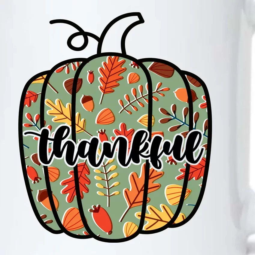 Thankful Fall Nature Pumpkin Black Color Changing Mug