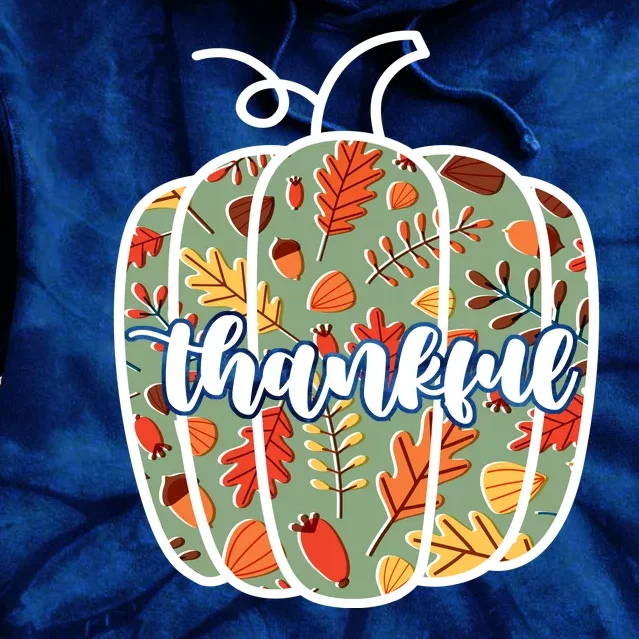 Thankful Fall Nature Pumpkin Tie Dye Hoodie