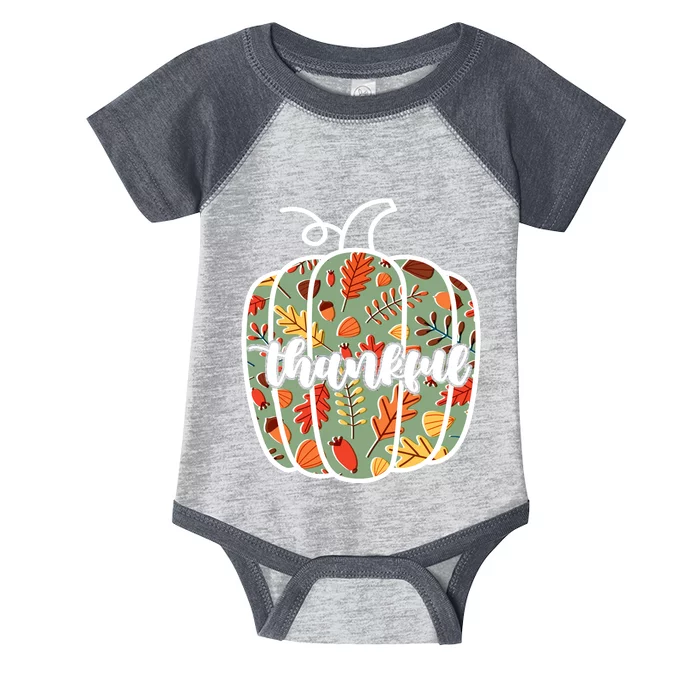 Thankful Fall Nature Pumpkin Infant Baby Jersey Bodysuit