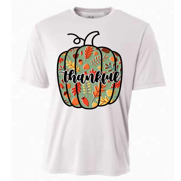 Thankful Fall Nature Pumpkin Cooling Performance Crew T-Shirt