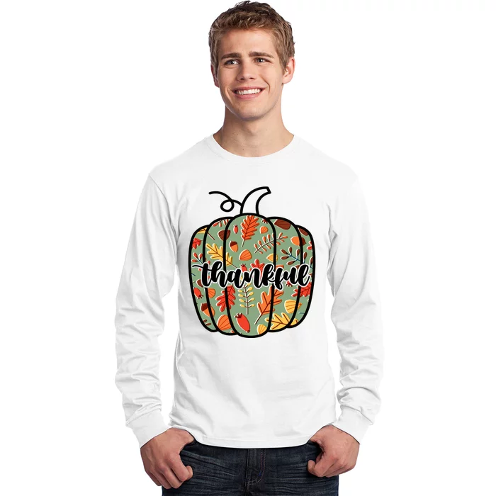 Thankful Fall Nature Pumpkin Long Sleeve Shirt