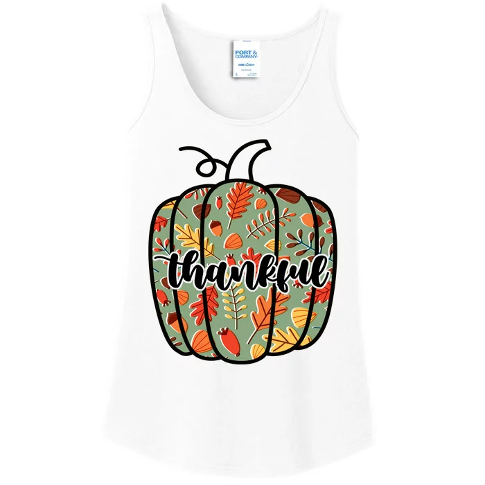 Thankful Fall Nature Pumpkin Ladies Essential Tank