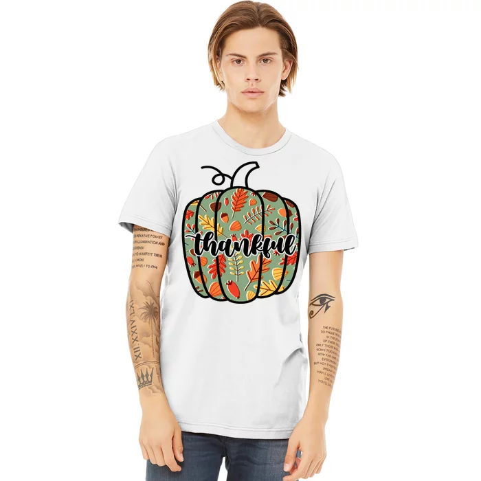 Thankful Fall Nature Pumpkin Premium T-Shirt