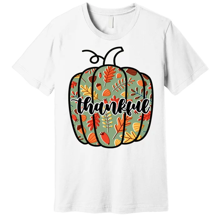 Thankful Fall Nature Pumpkin Premium T-Shirt