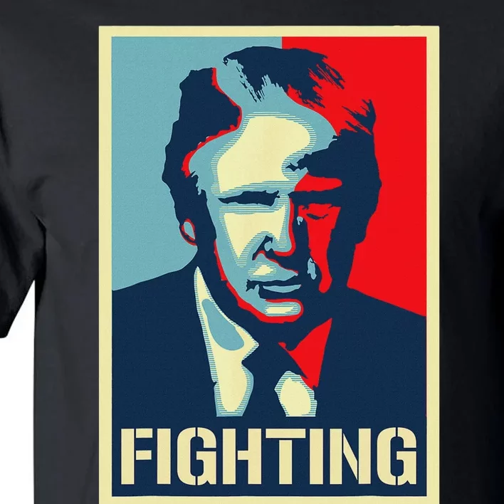 Trump Fight Never Stop Saving America Design Tall T-Shirt