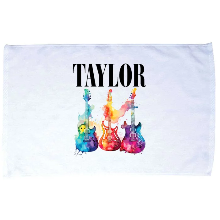 Taylor First Name Personalized Groovy 80S 90S Microfiber Hand Towel