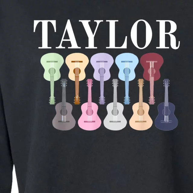 Taylor First Name Personalized Birthday Party Gift Cropped Pullover Crew