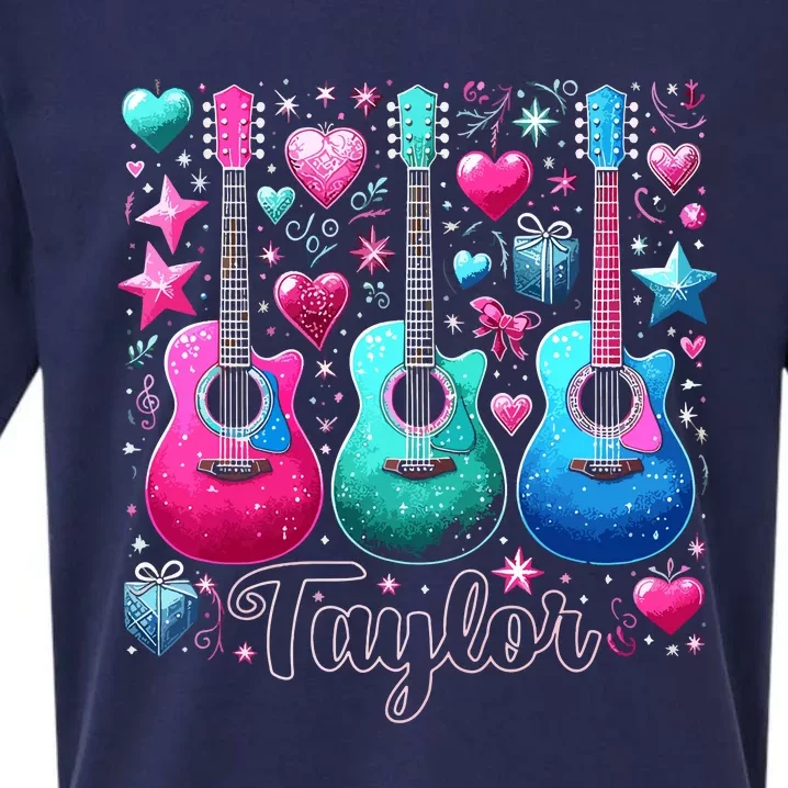 Taylor First Name Personalized Groovy 80s Pink Retro Sueded Cloud Jersey T-Shirt