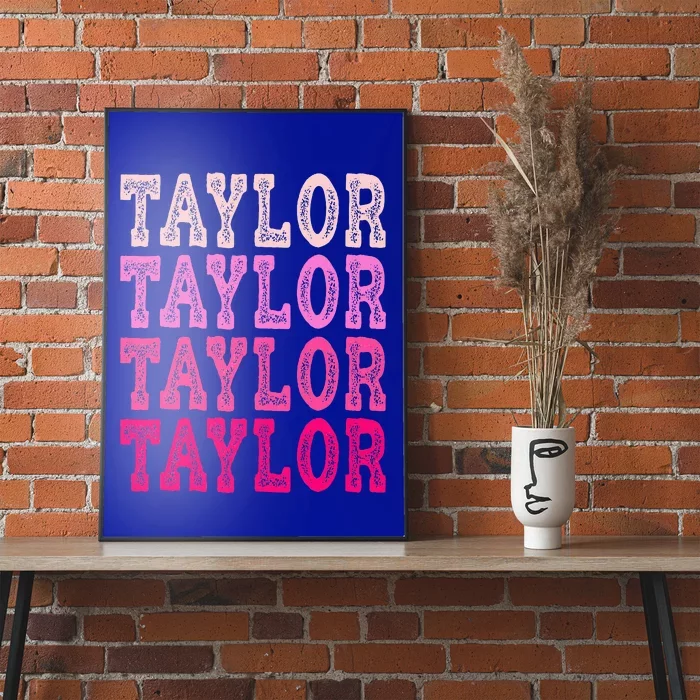 T.aylor First Named Baby Birthday Poster