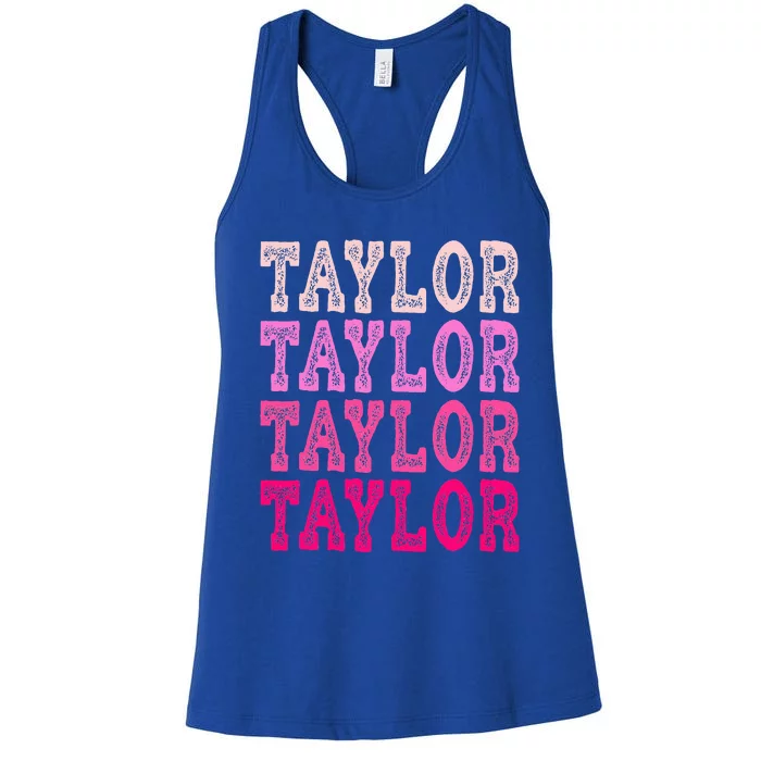 T.aylor First Named Baby Birthday Women's Racerback Tank