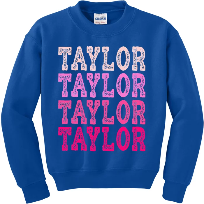 T.aylor First Named Baby Birthday Kids Sweatshirt