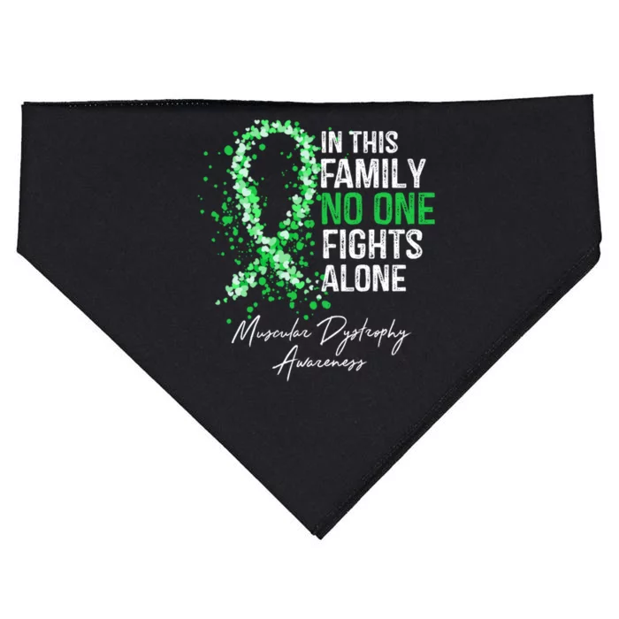 This Family No One Fights Alone Muscular Dystrophy Awareness Gift USA-Made Doggie Bandana