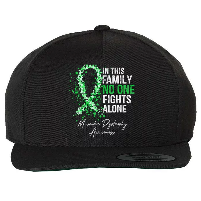 This Family No One Fights Alone Muscular Dystrophy Awareness Gift Wool Snapback Cap