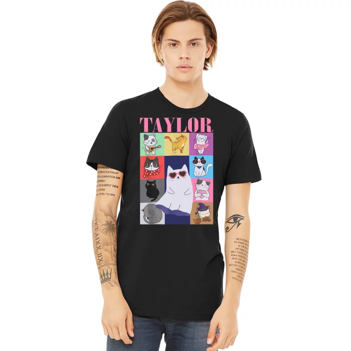 Taylor First Name I Love Taylor Girl Groovy 80s Premium T-Shirt