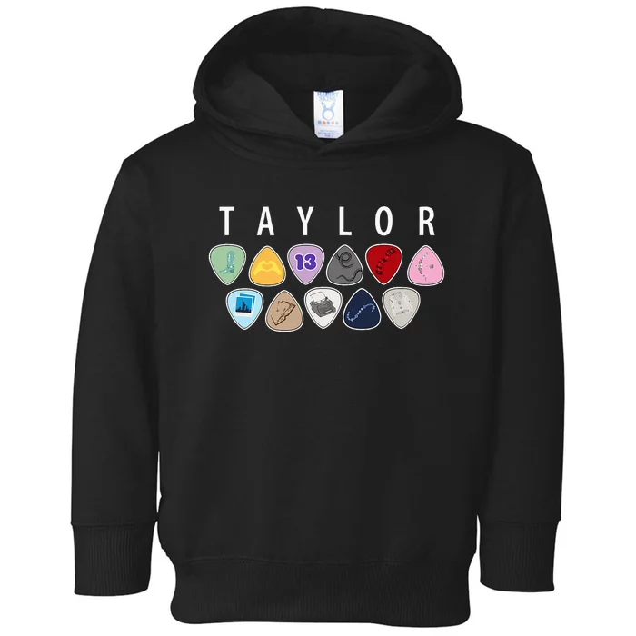 Taylor First Name I Love Taylor Girl Groovy 80S Toddler Hoodie