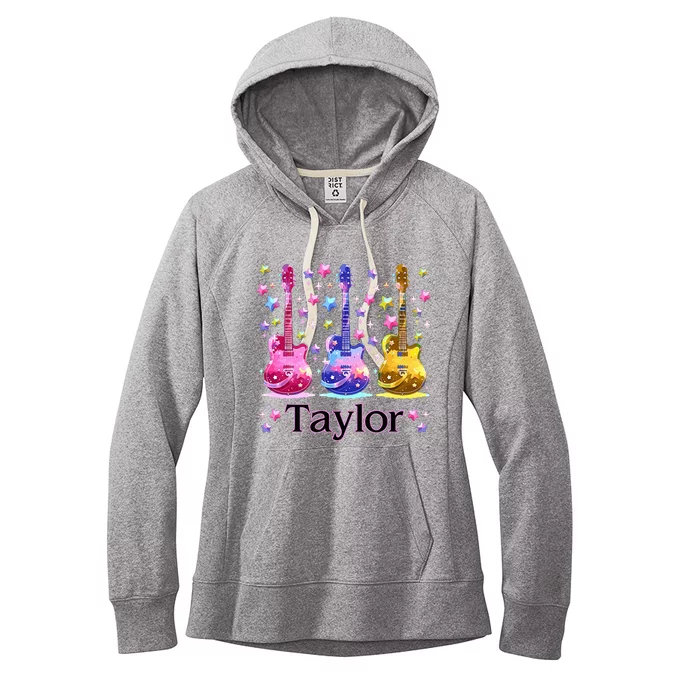 Taylor First Name Personalized Groovy 80S Women's Fleece Hoodie