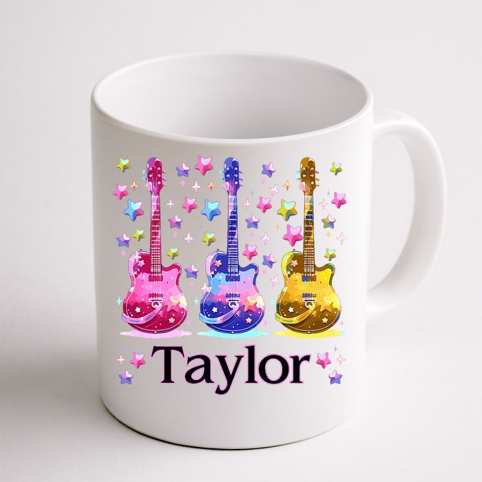 Taylor First Name Personalized Groovy 80S Front & Back Coffee Mug