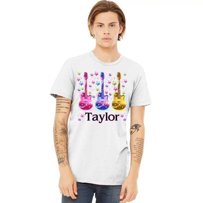 Taylor First Name Personalized Groovy 80S Premium T-Shirt