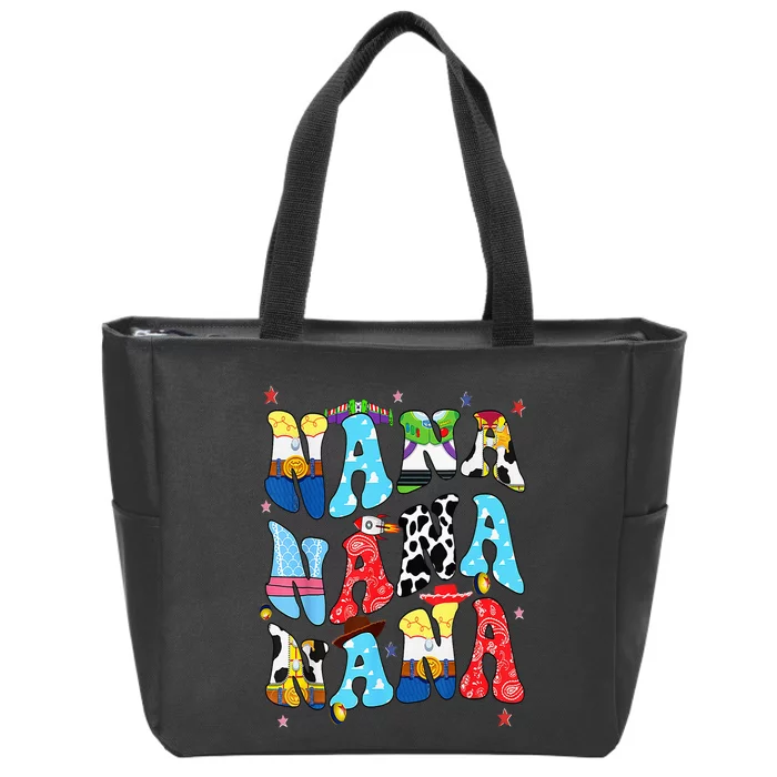 Toy Funny Nana Story Grandma Grandpa Mothers Day Fathers Day Zip Tote Bag