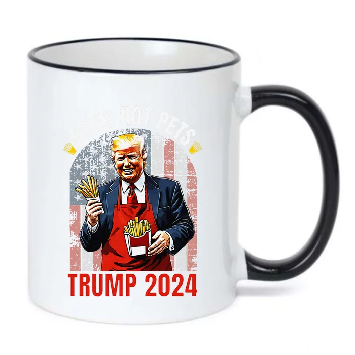 Trump Fries Not Pets 2024 Makes Fries Great Again Funny Don Black Color Changing Mug