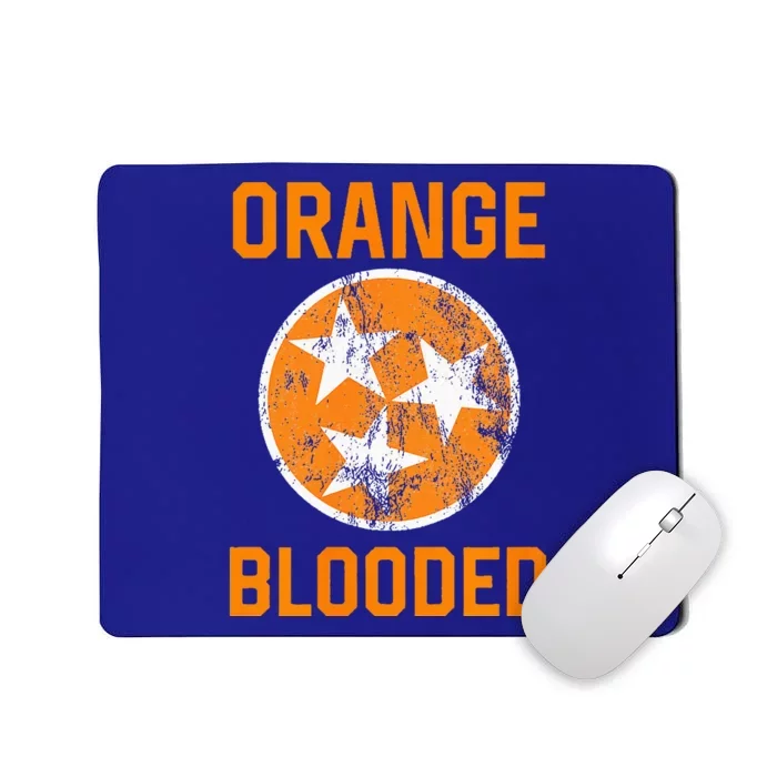 Tennessee Fan Orange Blooded Vol Sports Fan State Flag TN Mousepad