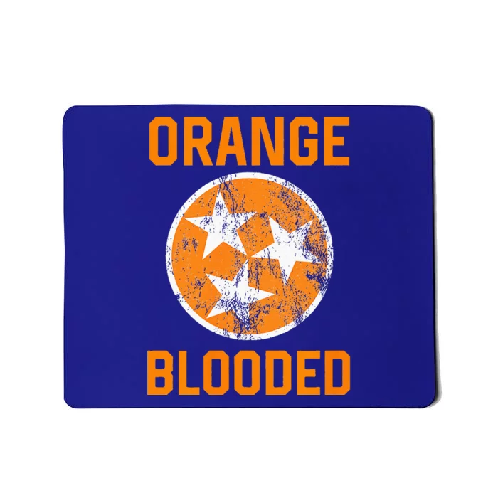 Tennessee Fan Orange Blooded Vol Sports Fan State Flag TN Mousepad