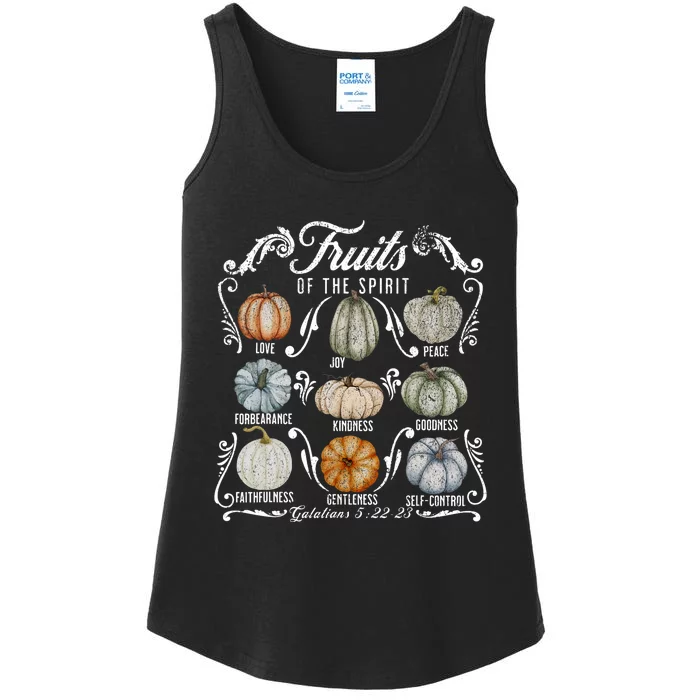 The Fruit Of The Spirit Pumpkin Autumn Fall Jesus Ladies Essential Tank