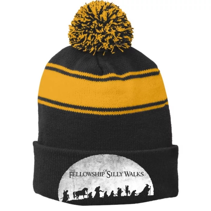 The Fellowship Of Silly Walks Stripe Pom Pom Beanie